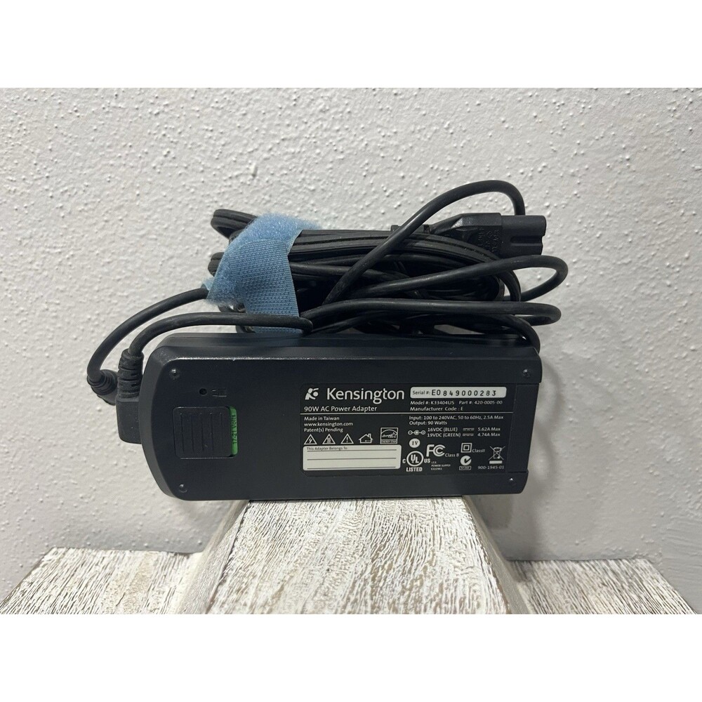 Kensington K33404US 90W AC Power Adapter Supply Laptop Charger 16V 19V Dual OEM